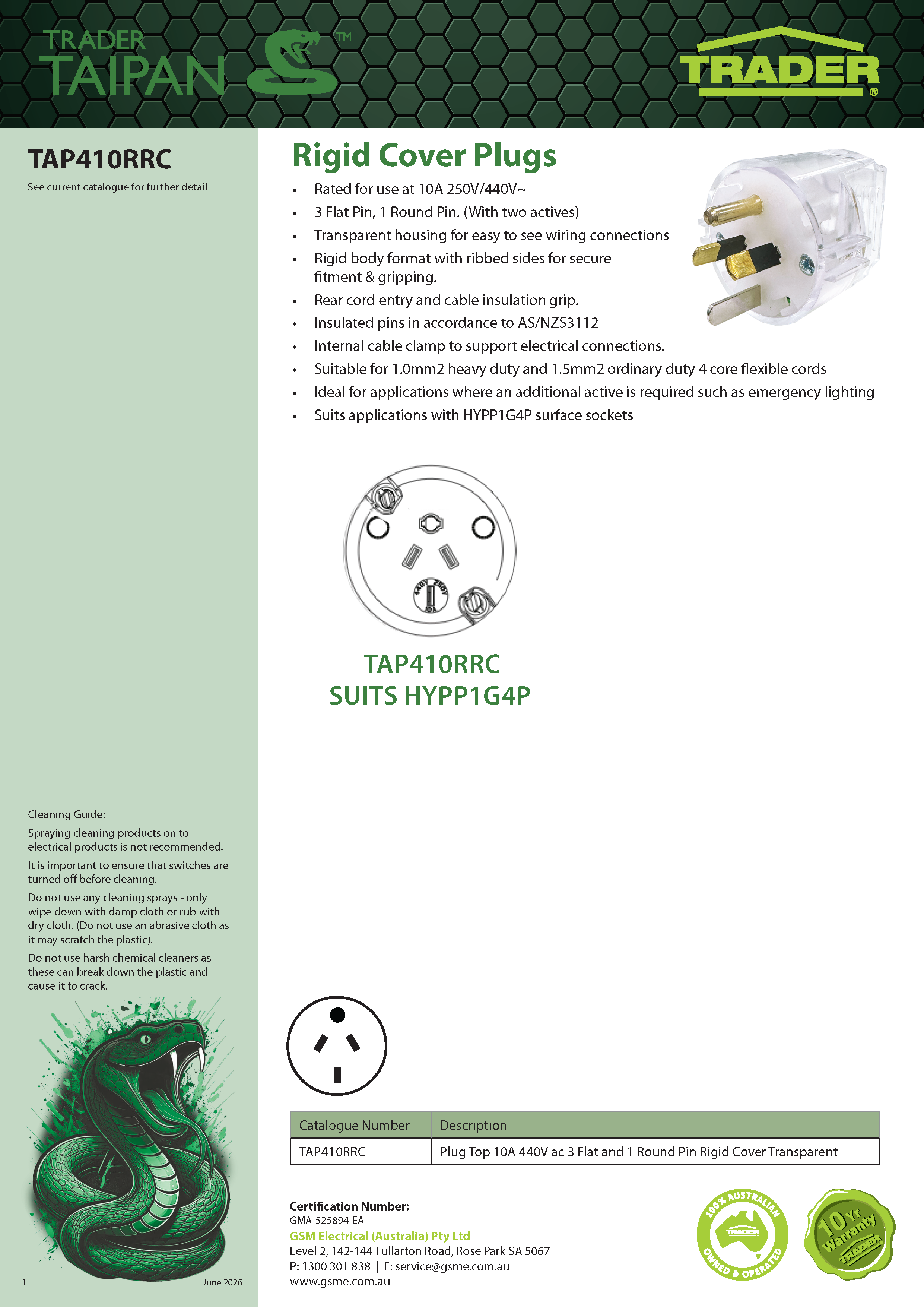 Taipan Data Sheet