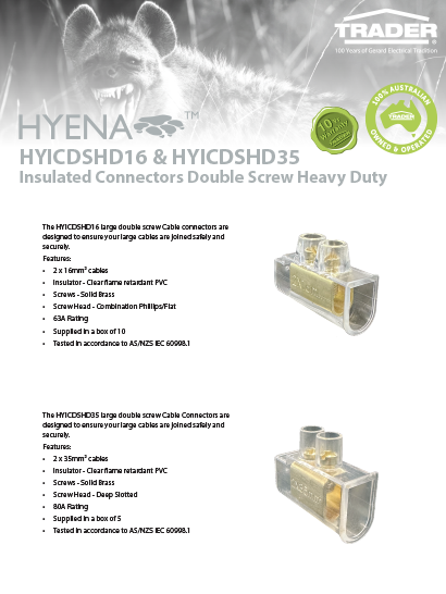Heavy Duty Insulated Connectors Flyer