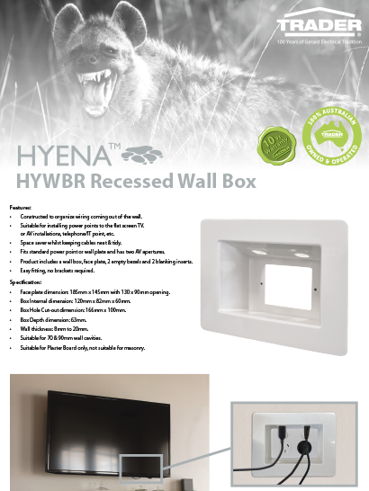 Recessed Wall Box Flyer