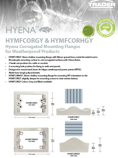 Corrugated Mounting Flanges Flyer