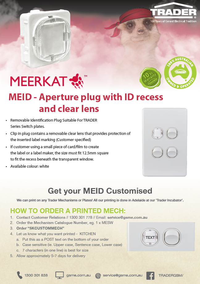 MEID Aperture Plug Flyer