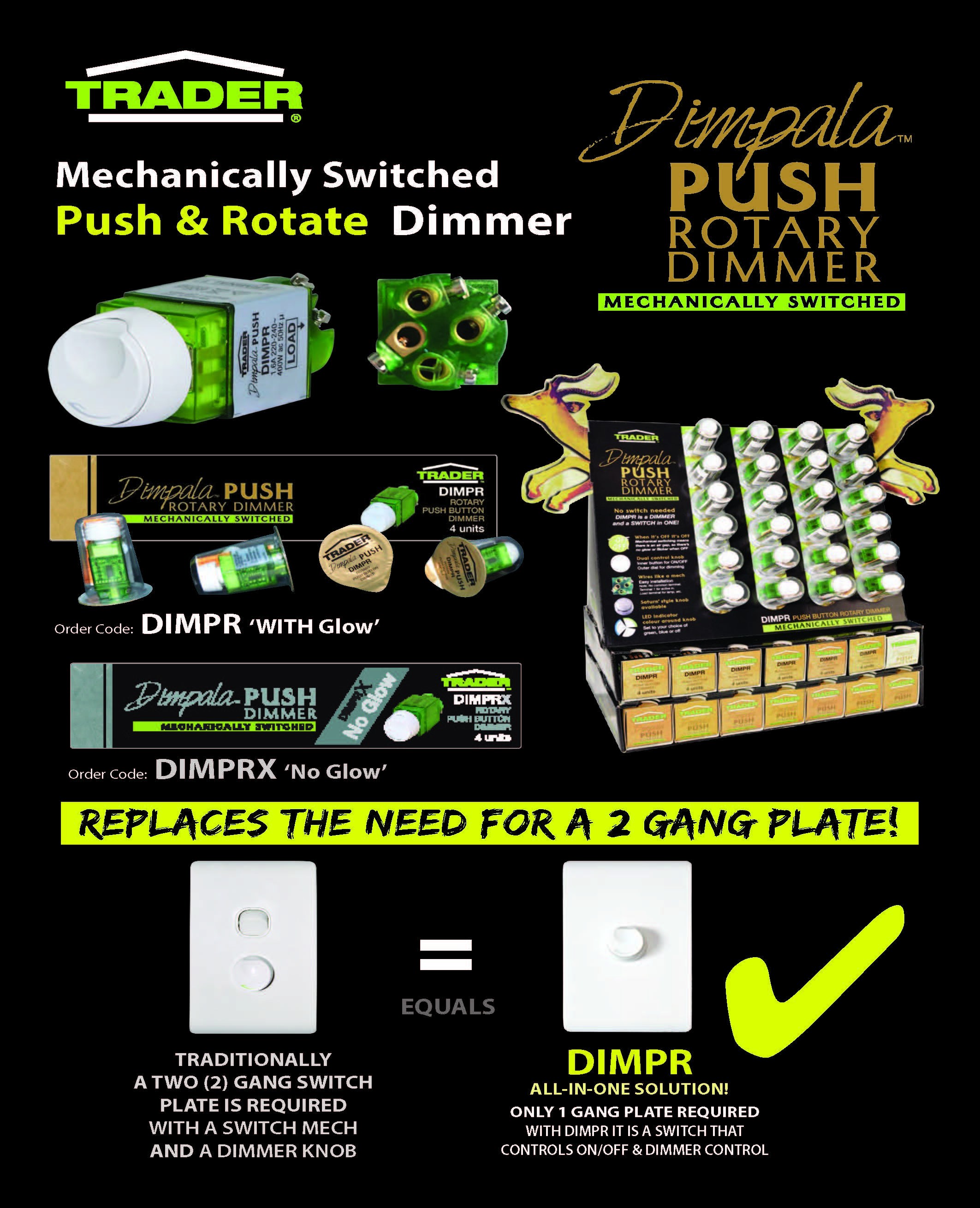 Push Button DIMPR Dimmer Flyer