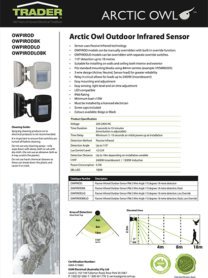 Arctic Owl Datasheets