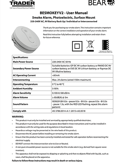 Bear BESMOKEYV2 Instructions