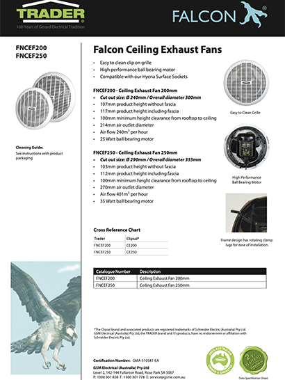 Falcon Datasheets