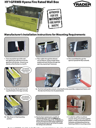 HY1GFRWB Wall Instructions