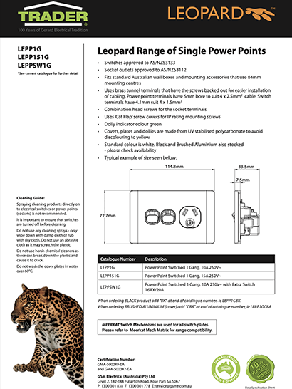 Leopard Datasheets