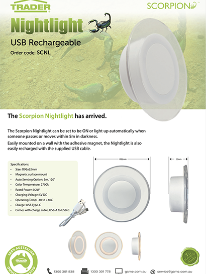 Scorpion Nightlight Flyer