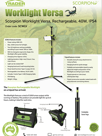 Scorpion Worklight Versa