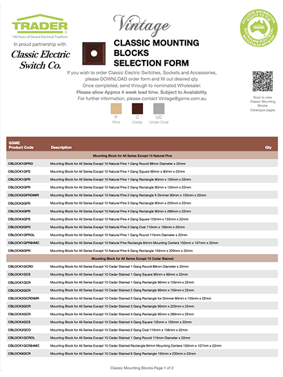 Vintage Selection Form_Classic