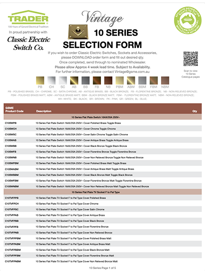 Vintage Selection Form - 10