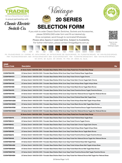 Vintage Selection Form - 20