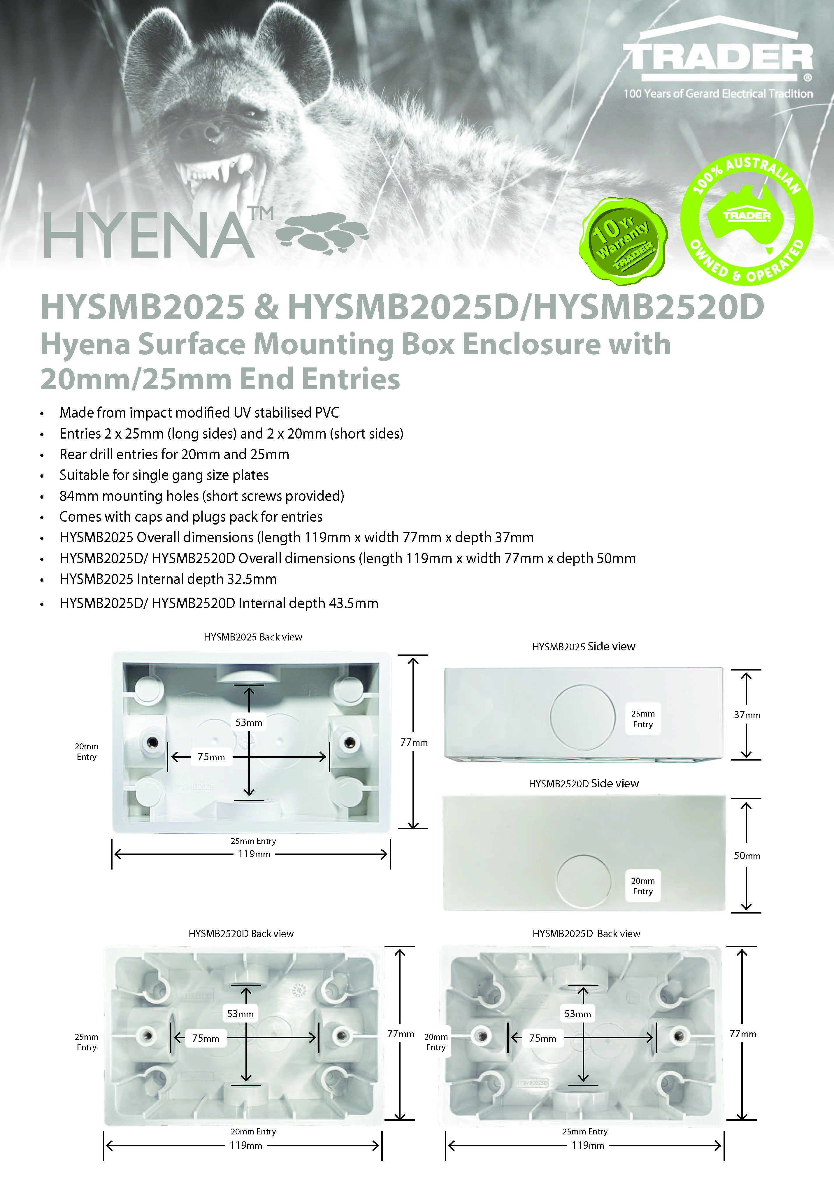 Surface Mounting Box Enclosure Flyer