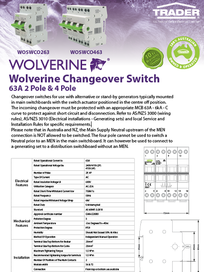 Wolverine Changeover Switches Flyer